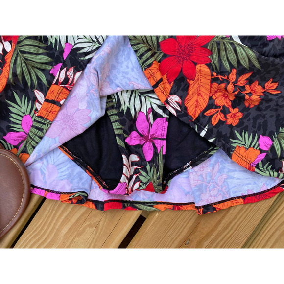 Swimsuits for All Swim Dress 16 V-Neck Halter Floral Print NEW - Picture 6 of 8